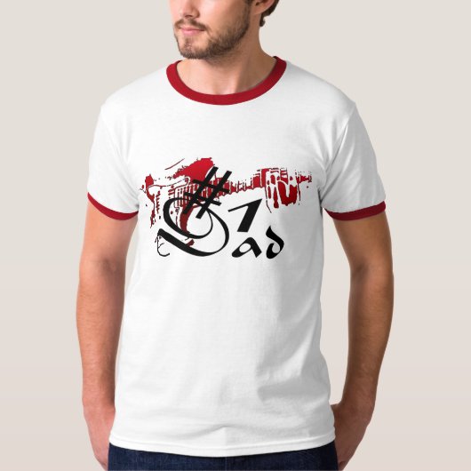 #1 Pap Guitar Red T-shirt (Voorkant)