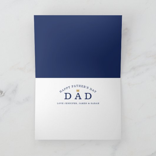 #1 Pap, Happy Fathers Day Golf Theme Kaart (Binnen)