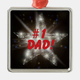 #1 Pap! Metalen Ornament