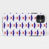 #1 Pap Red White en Blue Mustache - Nummer 1 Case-Mate iPhone Case (Achterkant (horizontaal))