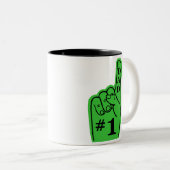 #1 Pap Sportband Handje in groen Tweekleurige Koffiemok (Voorkant rechts)