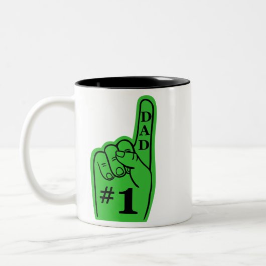 #1 Pap Sportband Handje in groen Tweekleurige Koffiemok (Links)