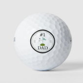 #1 Pap | Vaderdag Cadeau Golfballen (Voorkant)