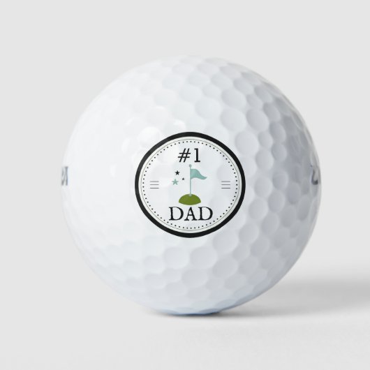 #1 Pap | Vaderdag Cadeau Golfballen (Voorkant)