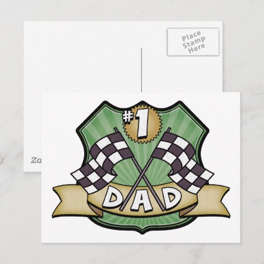 #1 Pap Vaderdag Race Fan Briefkaart (Voorkant / Achterkant)