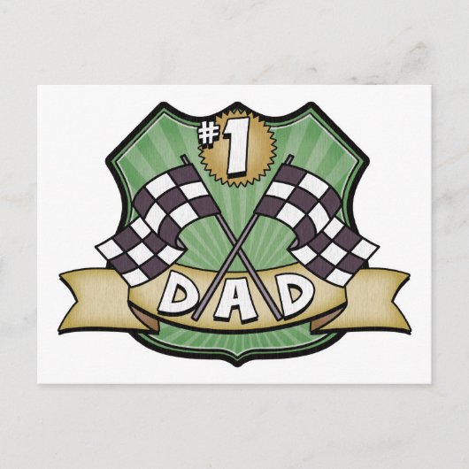 #1 Pap Vaderdag Race Fan Briefkaart (Voorkant)