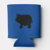 #1 Pap, zwart minivarken Blikjeskoeler (Achterkant)