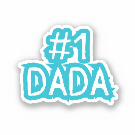 #1 Papa | Beste Vader Papa Nieuw Vader Sticker (Voorkant)