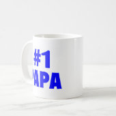 #1 Papa (blauw) Koffiemok (Voorkant links)