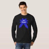 #1 Papa Blauwe Lint T-shirt (Voorkant volledig)