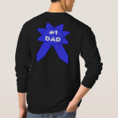 #1 Papa Blauwe Lint T-shirt (Achterkant)