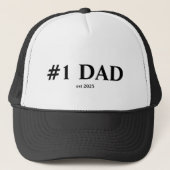#1 Papa Est. 2025 Trucker Hat | Nieuw papa cadeau Pet (Voorkant)