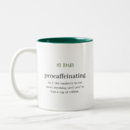 #1 PAPA Gepersonaliseerd Procaffeinating Tweekleurige Koffiemok