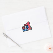 #1 Papa Gift Ronde Sticker (Envelop)