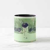 #1 Papa Golfer Ringer Mok (Midden)