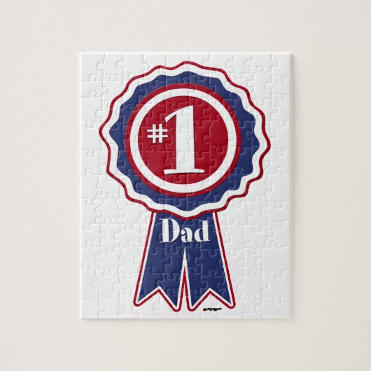 #1 Papa - Happy Vaderdag Legpuzzel (Verticaal)