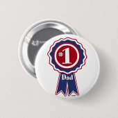 #1 Papa - Happy Vaderdag Ronde Button 5,7 Cm (Voorkant /achterkant)