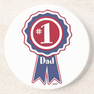#1 Papa - Happy Vaderdag Zandsteen Onderzetter