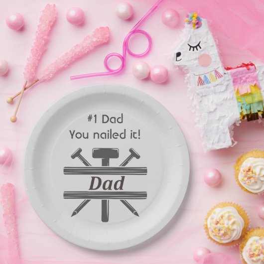 #1 Papa Hij heeft het gered. Fun Appreciation quot Papieren Bordje (Feest)