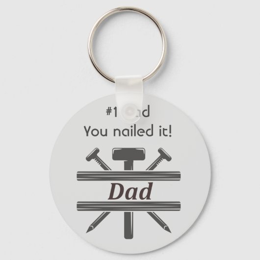 #1 Papa Hij heeft het gered. Fun Appreciation quot Sleutelhanger (Voorkant)