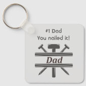 #1 Papa Hij heeft het gered. Fun Appreciation quot Sleutelhanger (Voorkant)