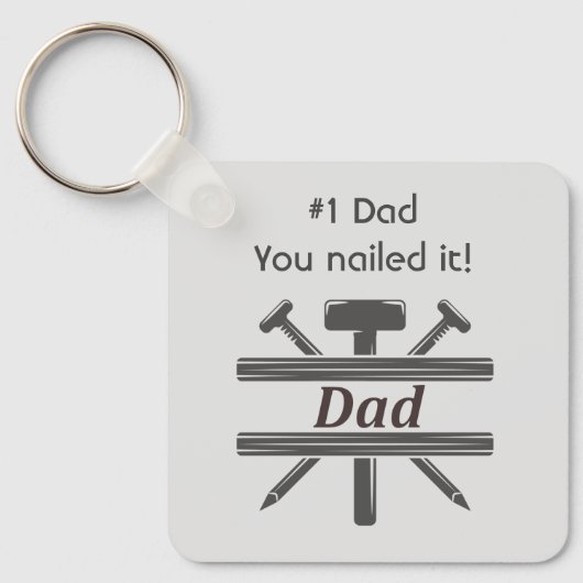 #1 Papa Hij heeft het gered. Fun Appreciation quot Sleutelhanger (Voorkant)