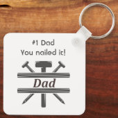 #1 Papa Hij heeft het gered. Fun Appreciation quot Sleutelhanger (Achterkant)