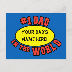#1 Papa in de wereld aanpassen Vaderdag Briefkaart