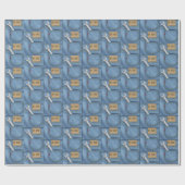 #1 Papa is bang in Jean Pocket Cadeaupapier (Vlak)