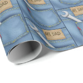 #1 Papa is bang in Jean Pocket Cadeaupapier (Rol Hoek)