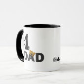 #1 Papa Liefde Gepersonaliseerde Mok (Voorkant links)