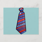 #1 Papa met Faux Stropdas op T-shirts Briefkaart (Voorkant)