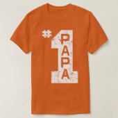 #1 Papa Nummer 1 Papa vader vader opa vader vader T-shirt (Design voorkant)