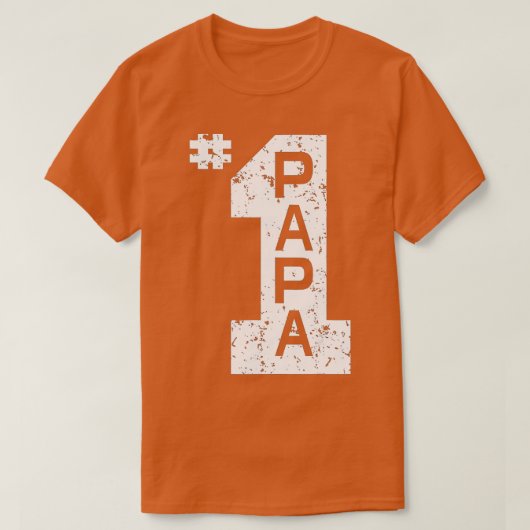 #1 Papa Nummer 1 Papa vader vader opa vader vader T-shirt (Design voorkant)