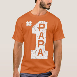 #1 Papa Nummer 1 Papa vader vader opa vader vader T-shirt