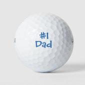 #1 Papa (nummer 1 papa) Vaderdag Golfballen (Voorkant)
