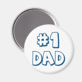 #1 Papa Nummer Eén pap Vaderdag cadeaus Magneet (Voorkant / Achterkant)
