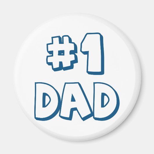 #1 Papa Nummer Eén pap Vaderdag cadeaus Magneet (Voorkant)