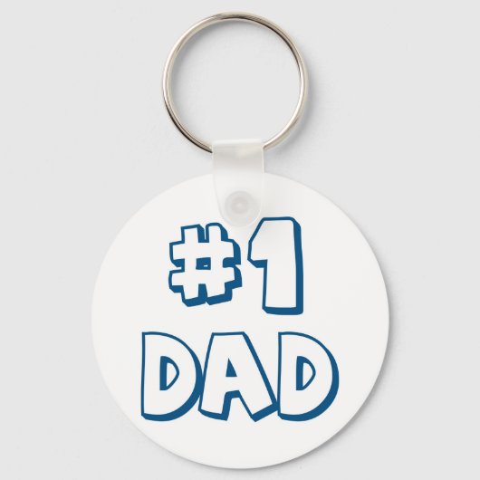 #1 Papa Nummer Eén pap Vaderdag cadeaus Sleutelhanger (Voorkant)