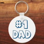 #1 Papa Nummer Eén pap Vaderdag cadeaus Sleutelhanger (Voorkant)