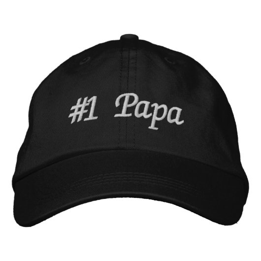 #1 Papa (nummer één Papa) Vaderdag Pet (Voorkant)