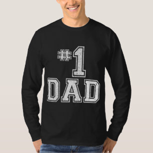 1 Papa nummer één  stijl Vaderdag T-shirt