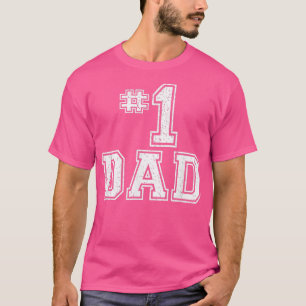 1 Papa nummer één vaderdag stijl T-shirt
