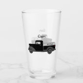 #1 Papa Old Truck Pint Drink bril Glas (Voorkant)