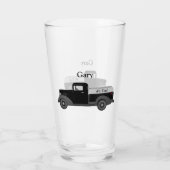 #1 Papa Old Truck Pint Drink bril Glas (Achterkant)