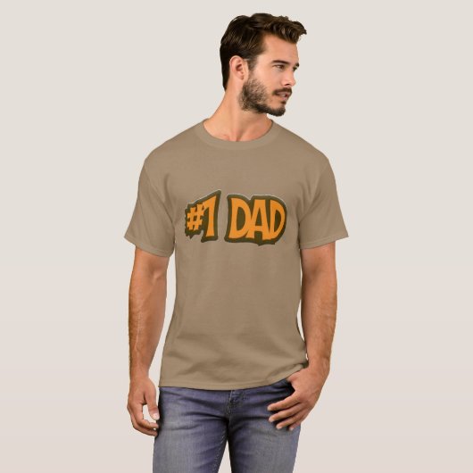 #1 Papa Ontwerp T-shirt (Voorkant volledig)