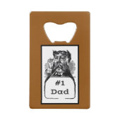 #1 Papa tekening Creditkaart Flessenopener (Achterkant)