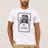#1 Papa  tekening T-shirt (Voorkant)