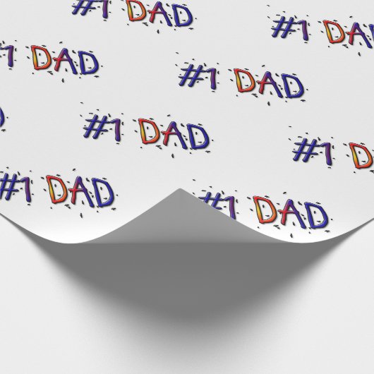 #1 Papa Vaderdag Gift Wrap Cadeaupapier (Hoek)