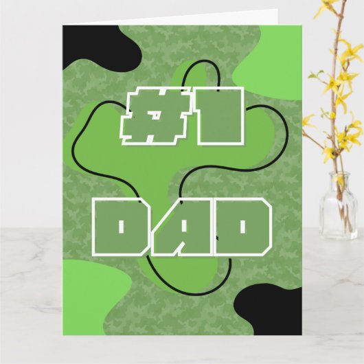 #1 Papa Vaderdag Kaart (Gele Bloem)